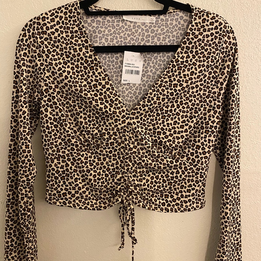 Leopard Print Long Sleeve Top